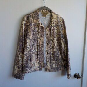 Peck & Peck Weekend Jacket Animal Print Size 6 (16)